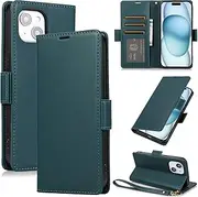 Procarcasa for iPhone 14 Plus Wallet Case,for iPhone 14 Plus Case [6.7 inch] PU Leather Flip Folio Cover with Card Holders Stand Feature Magnetic Clourse Protective Cover-Dark Green