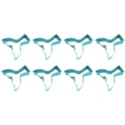 8x R&M Mermaid Tail Cookie Cutter Polyresin Coated Steel Bake Mould 9.5cm Blue