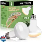HARTOMPET 100W E26 Reptile Heat Lamp Bulbs - Upgraded UVA Amphibian Basking S