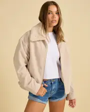 [Ava And Ever] Ava And Ever Women's Wolf Cord Jacket in Sand Size 6 6 Sand