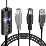 LEKATO USB MIDI Cable, MIDI USB Interface with Input & Output Connecting Pian...
