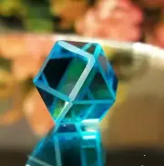 Lab Created Swiss Blue Topaz Cube Box Diy Shape 13.60X16MM Fantasy Box Step Cut