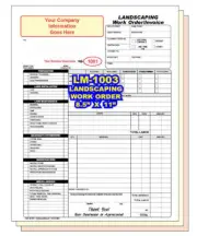 LAWN CARE WORK ORDER INVOICE CUSTOM PRINTED 2 or 3 Part Carbonless