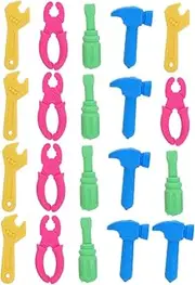 Homoyoyo 20pcs Creative Wrench Shape Pencil Erasers Fun Design for Classroom Rewards Party Favors and Back to School Supplies
