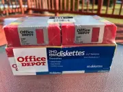 50 Diskettes Office Depot 2HD IBM Formatted 3.5" 1.44 MB New Sealed