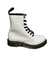 dr martens 1460 W White Patent Lamper Size 8