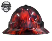 Custom Hydrographic Safety Hard Hat GHOST RED PRO CHOICE WIDE BRIM