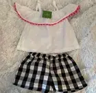 NWT Kate Spade Gingham Short Set 3T
