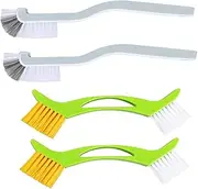 minkissy 4pcs Cleaning Brush Microfiber Cleaner Grout Scrub Brush Bottle Cleaner Dish Scrub Brushes Deck Scrub Brush Window Cleaner Microfiber Bottle Brush Sink Brush Plastic Double Head