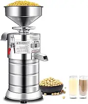 Commercial Soy Milk Machine,Household Electric Soybean Milk Maker,1100W Automatic Soy Milk Maker, 60KG/H Pulp Residue Separation Refiner, Stainless Steel Coffee Beans Grinding Maker
