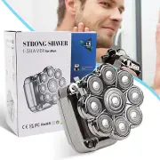 9D 5in1 Rotary Shaver Cordless Hair Trimmer Bald Head Razor Electric Men Wet Dry