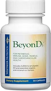 Dr. Whitaker's BeyonD3 - Vitamin D Supplement with Boron, Vitamin K2, Magnesium & Zinc - Supports Immune Health, Calcium Metabolism & Bone Mineralization (30 Capsules)