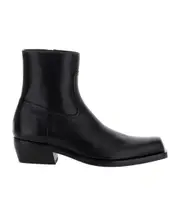 Versace Square-Toe Zipped Boots 44,41.5,40,41,43.5,43 black