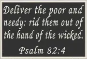 PSALM 82:4 Patch with VELCRO® brand fastener Christian Military Emblem