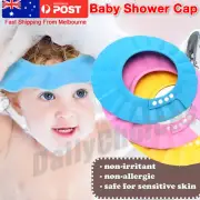 New Adjustable Baby Shower Cap Children Shampoo Bath Wash Hair Shield Hat Blue