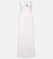 [Christopher Esber] Christopher Esber Helix gathered maxi dress AU 14 white