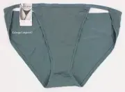 NWT Calvin Klein QD5176 "Ideal Micro" Mid-Rise Nylon Logo String Bikini, Teal