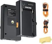 ZGCINE NP-F01 NPF Battery Charger Power Adapter, Support USBC USBA D-Tap Output, can Supply Power to Cameras and Monitors