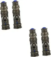 ASAKKURA 2sets Perfume Bottles Refillable Arabian Essential Oil Travel Mini Bottles Set 2pcs*2