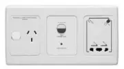 Clipsal RCD PROTECTED UNIVERSAL SHAVER OUTLET 219x116mm 20A Horizontal WHITE