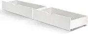 [Artiss] 2X Under Bed Storage Drawer Wooden Underbed Storage Organizer with Wheels for Clothing, Quilts, White Trundle Drawers Dorm Bedroom Home Decoration Room Decor, 91x47x20cm