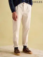 Joules Oaksey Cream Jumbo Cord Trousers (379492) | $127