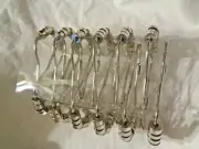 Set of 12 Chrome Finish Shower Hooks by Home Target Brand 2008 New in Box