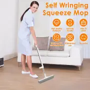 Sponge Mop with Replacement Sponge Head Hands Free Self Wringing Mop with leIwZ