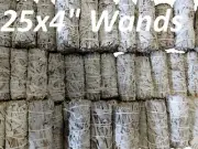 25 x 4" Wands White Sage Smudge Sticks BULK Bundle Free Post California
