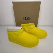 NEW UGG Kids Classic Ultra Mini Boots Yellow Size 5 Fits about a women 6/7