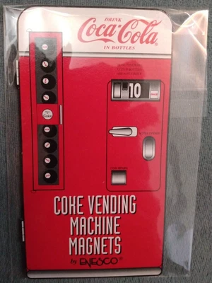 1996 Coke Vending machine magnet by Enesco sealed
