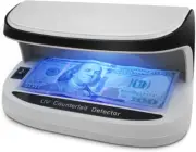 UV Counterfeit Bill Money Detector,Auto On/Off,Small Footprint, LED Light Curren