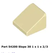 Lego 1x 54200 Tan Slope 30 1 x 1 x 2/3