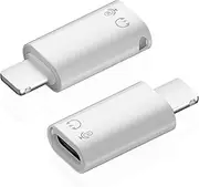 USB C Female to Lightning Male OTG Adapter for iPhone 14/13/12/11/iPad, Support Camera Card Reader, Keyboard, Mouse, USB Flash Drive (White, 2 Pack)