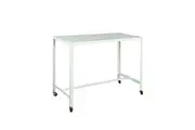 Foret Computer Desk Office PC Laptop Table Study Workstation Home White Metal