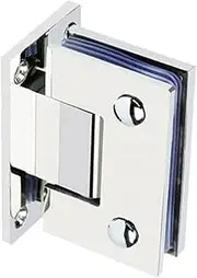 Glass Door Hinge Clamp,2PC Bright Silver Stainless Steel Frameless Glass Door Hinge Bathroom Clamp Mirror Light Bathroom Folding Glass Clip Hardware Accessories -135