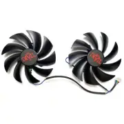 2 PCS Graphics Card Cooling Fan Replacement for PowerColor RX580 590 Red Devil