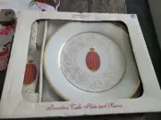 Formalities imperial egg collection Cake Plate with server-NIB
