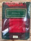 NEW Vintage Christmas Tablecloth 60" x 84" "Christmas Joy" Rectangle
