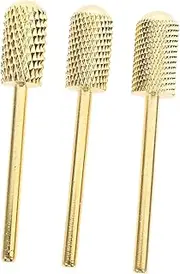 BELLIFFY Professional Nail Drill Bits 3pcs Safety Drill Bit Set Manicure Tools for Home