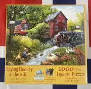 SunsOut Playing Hookey at the Mill Jigsaw Puzzle Art by Tom Wood 1000 Pieces Fun