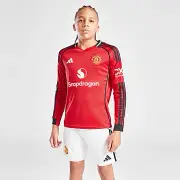 adidas Manchester United 25/26 Long Sleeve Home Shirt Jnr
