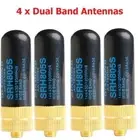 4PCS Dual Band Antenna SRH805S SMA-F For Baofeng GT-3 UV-5R BF-888s Ham Radios