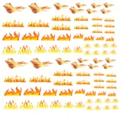 1/64 FLAMES FIRE Waterslide Decals MADE IS THE USA