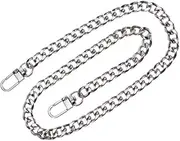 [PLAFOPE] Detachable Metal Shoulder Bag Strap Silver Messenger Bag Replacement Belt for Women Versatile Crossbody Use for Handbags Travel