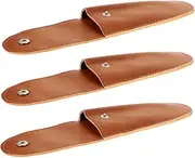 NULYLU 3Pcs Portable PU Leather Harmonica Case Small Lightweight Storage Pouch for Harmonica Sturdy Protective Design for Travel and Outdoor Use Leather Storage