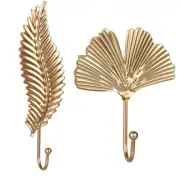 For Towel Clothes Hanging Storage Rack Wall Hanger Leaf Shape Wrought Iron Hook