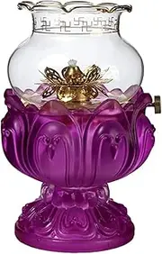 Oil Lamps Kerosene Lamp Ghee Buddha Front Lamp Kerosene Oil Lamp Clear Shade Glass Metal Hurricane Lamp Kerosene Lantern Retro Churches