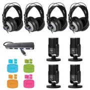 Rode NT-USB Mini USB Microphone Bundle with 4x Closed-Back Studio Headphones, 4-