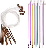 Tunisian Crochet Hooks Set, Colorful Knitting Needle Set | Tunisian Crochet Knitting Needle, Afghan Long Crochet Hooks for Crafting